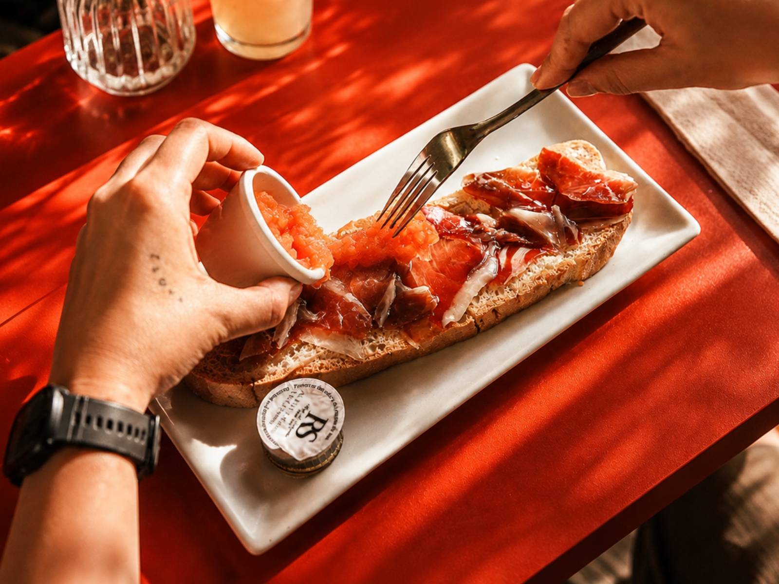 Tostada con Jamón